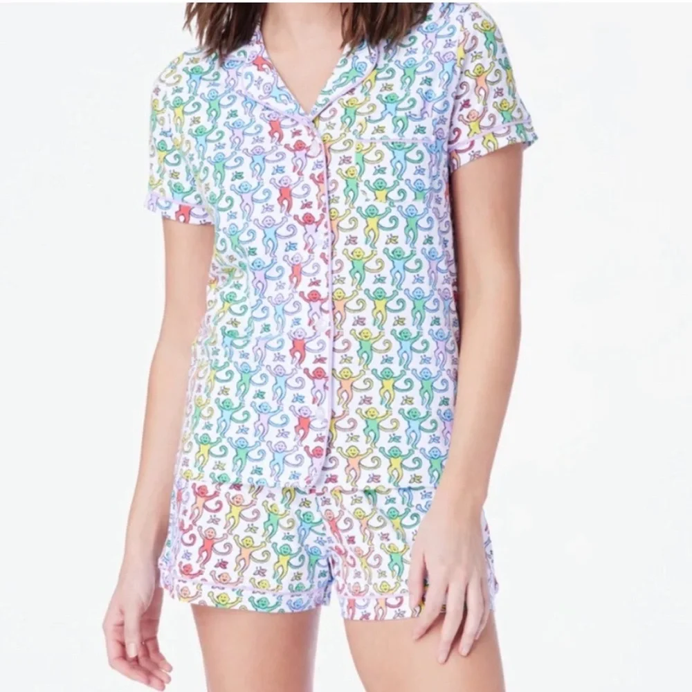 Roller Rabbit Disco Monkey Polo PJ Set - Picture 1 of 4